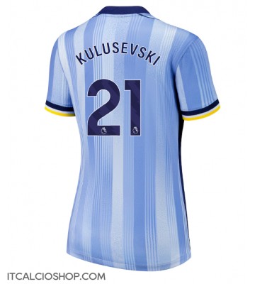 Tottenham Hotspur Dejan Kulusevski #21 Seconda Maglia Femmina 2024-25 Manica Corta